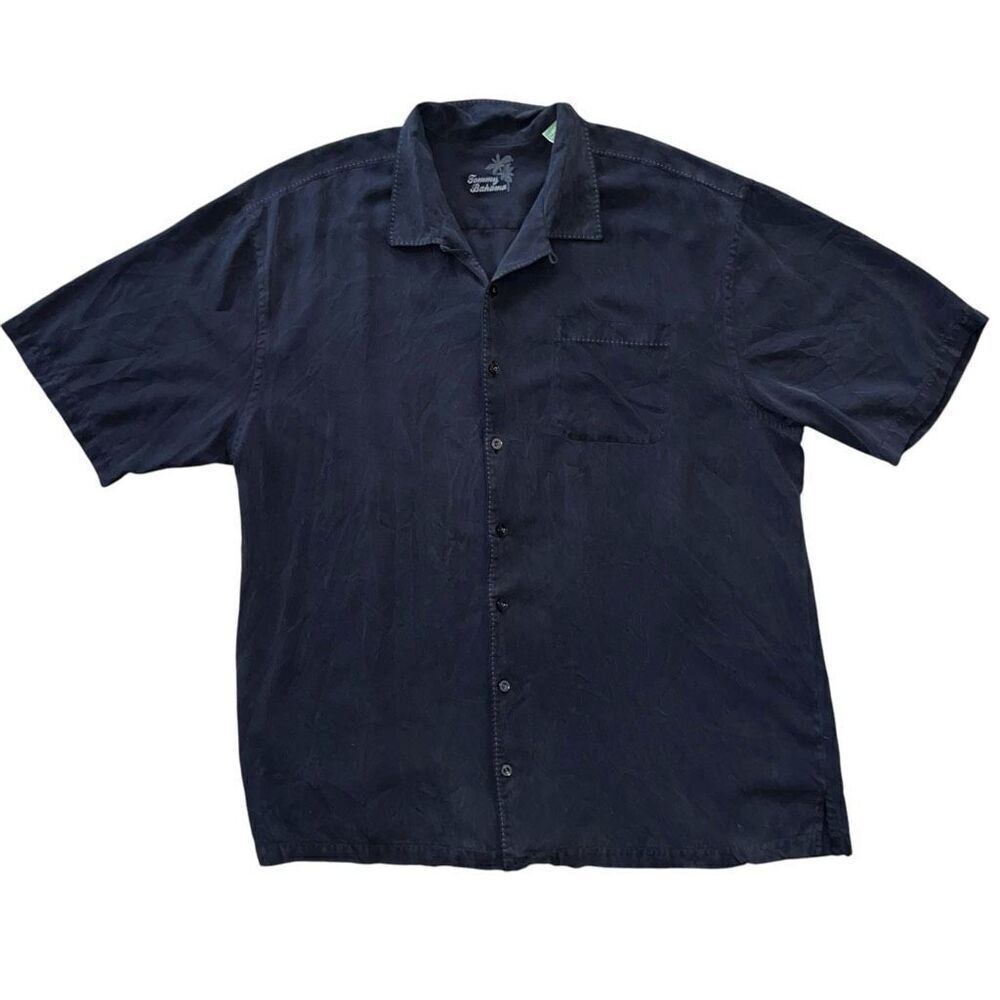 TOMMY BAHAMA Men’s 100% Silk Graphite Casual Button Down Size 2XT
